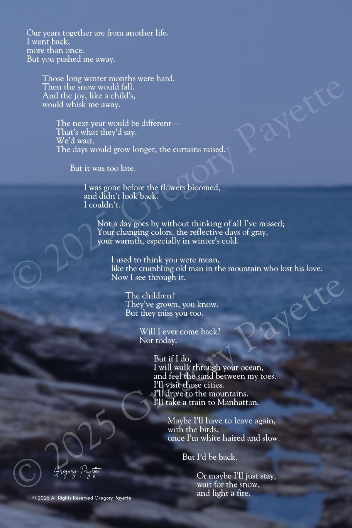 New England Poem and photo for Beavertail in Rhode Island